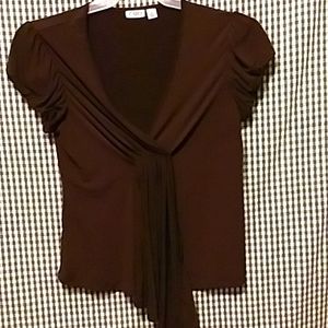 Cato, brown 🤎 short sleeved pre-owned dress shirt.